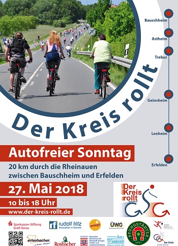 Der Kreis rollt“ am 27. Mai 2018 von Bauschheim nach Erfelden